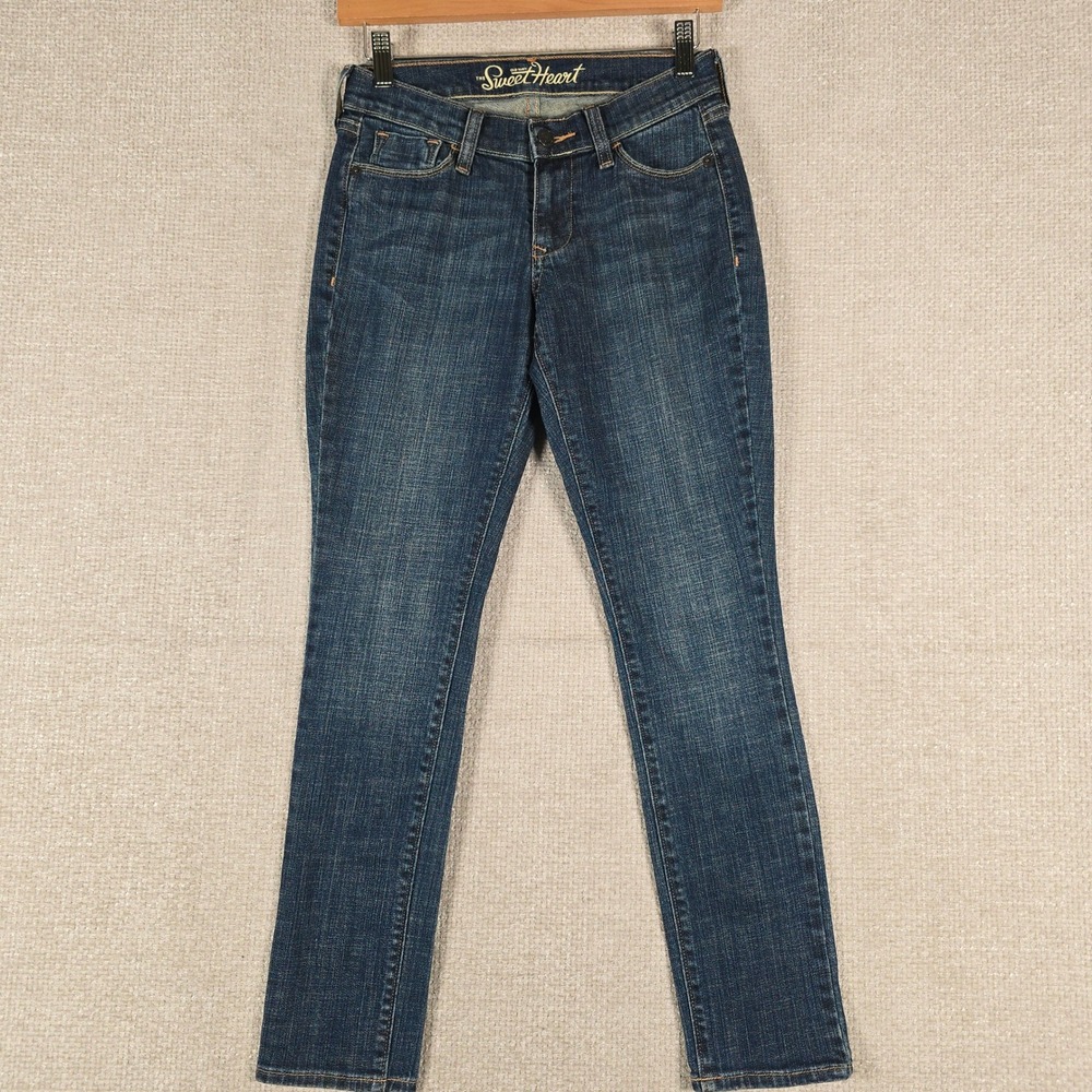 Old Navy The Sweet Heart Denim Jeans Womens 0 Petite Blue Medium Wash Straight
